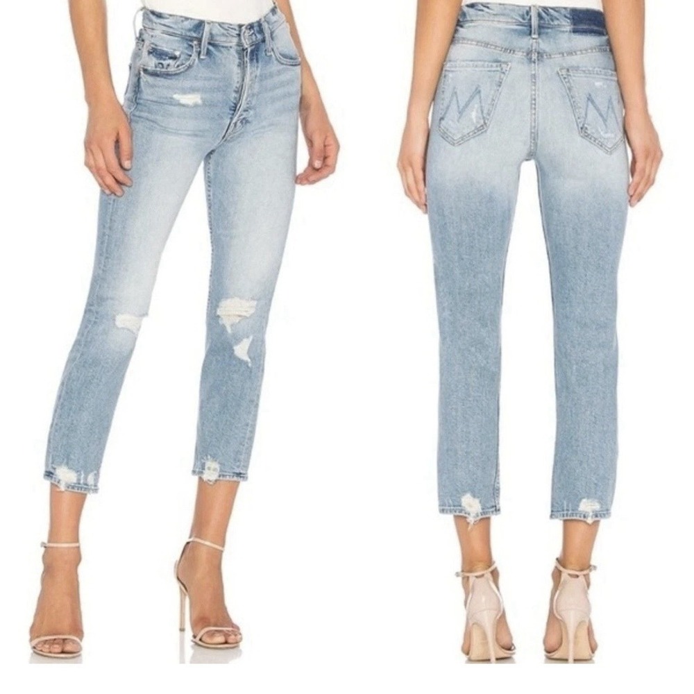 MOTHER SUPERIOR The Tomcat Distressed Jeans Bless You Women's Size 25 Stretch